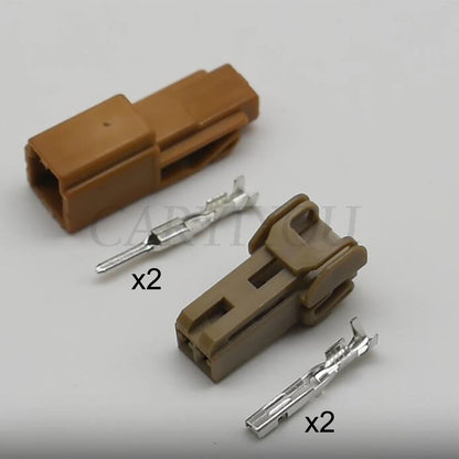 High durability 2 pin automotive electronic connector plug for reliable vehicle wiring
