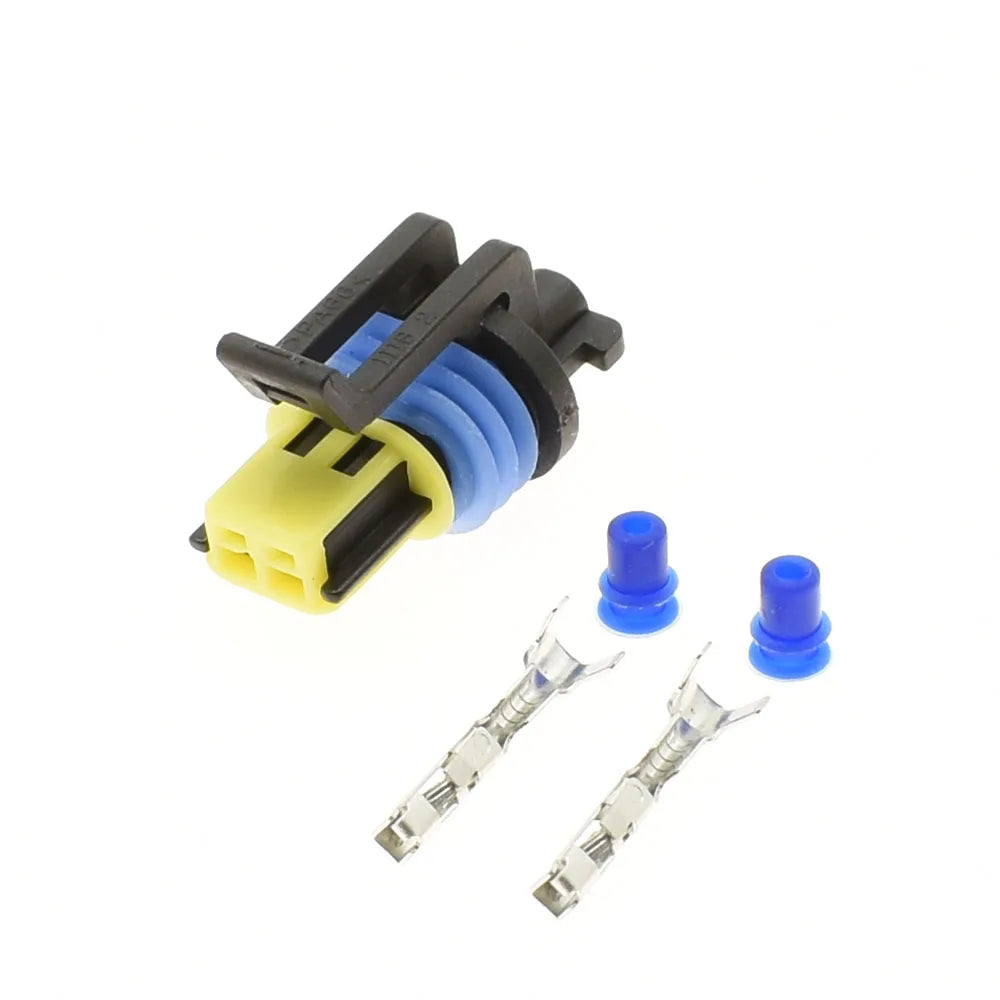 High durability 2 pin automotive turn signal and side lamp connector housing for stable vehicle wiring