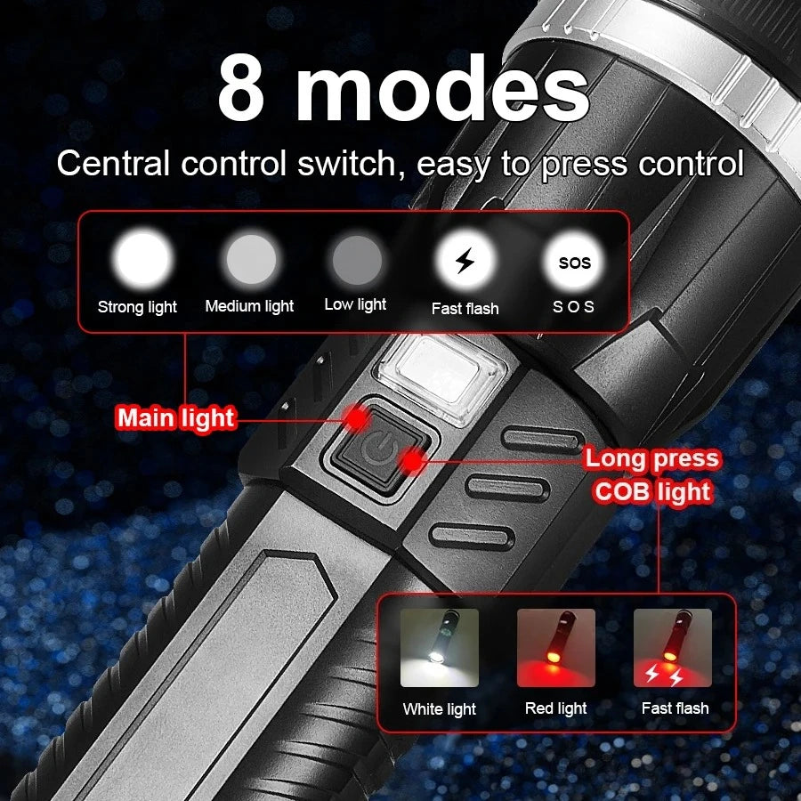 High power COB lantern for camping and outdoor use