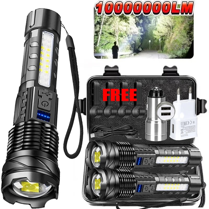 High power rechargeable LED flashlight