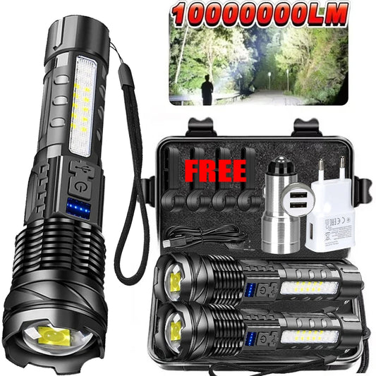 High power rechargeable LED flashlight