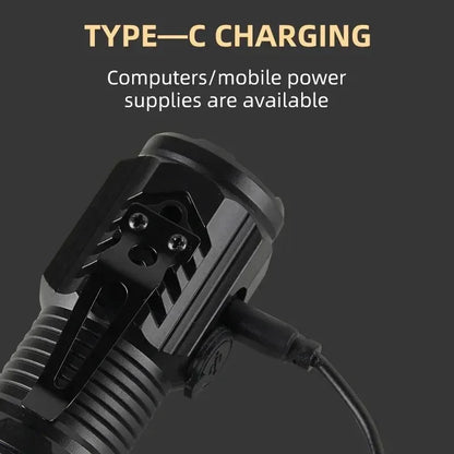High power USB rechargeable LED flashlight