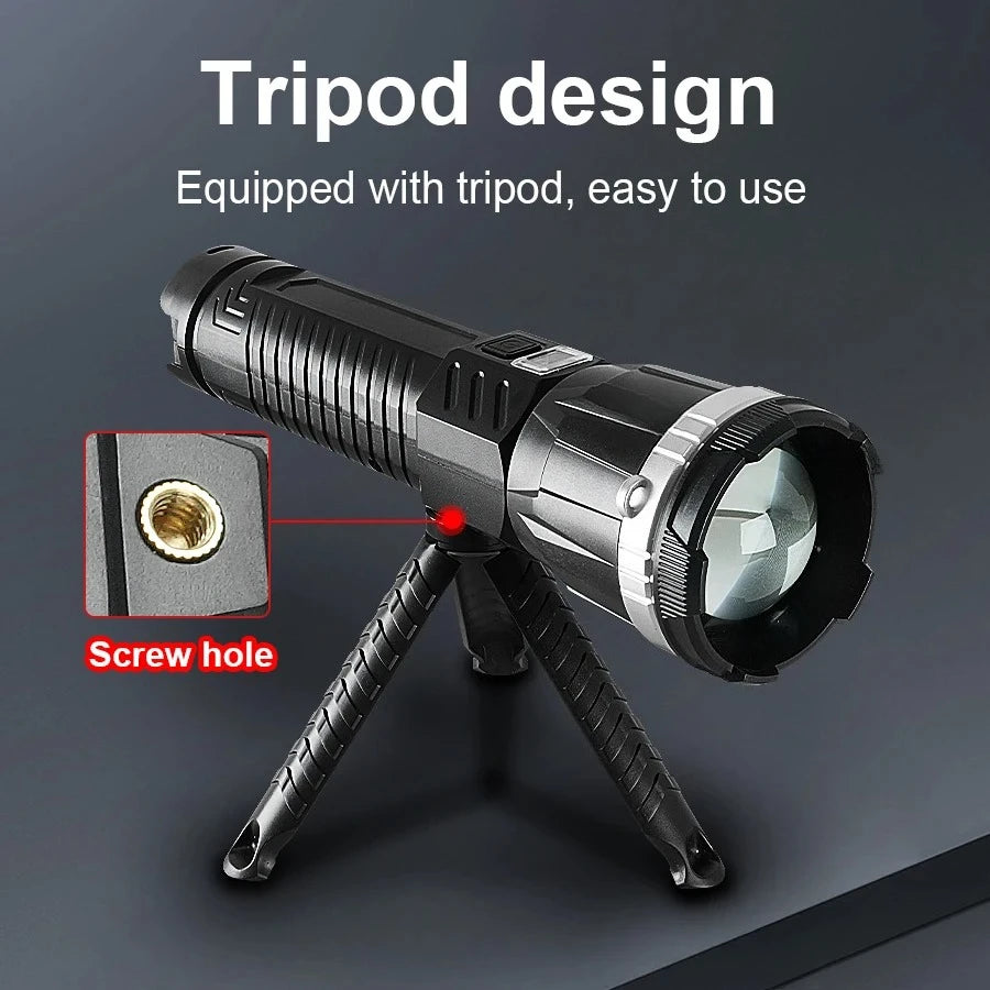 High power rechargeable LED torch flashlight