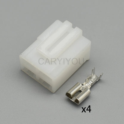 High quality 4 Pin Car Motorcycle Rectifier Electrical Plug DJ70410-6.3-21 male female connector with brass terminal CD70
