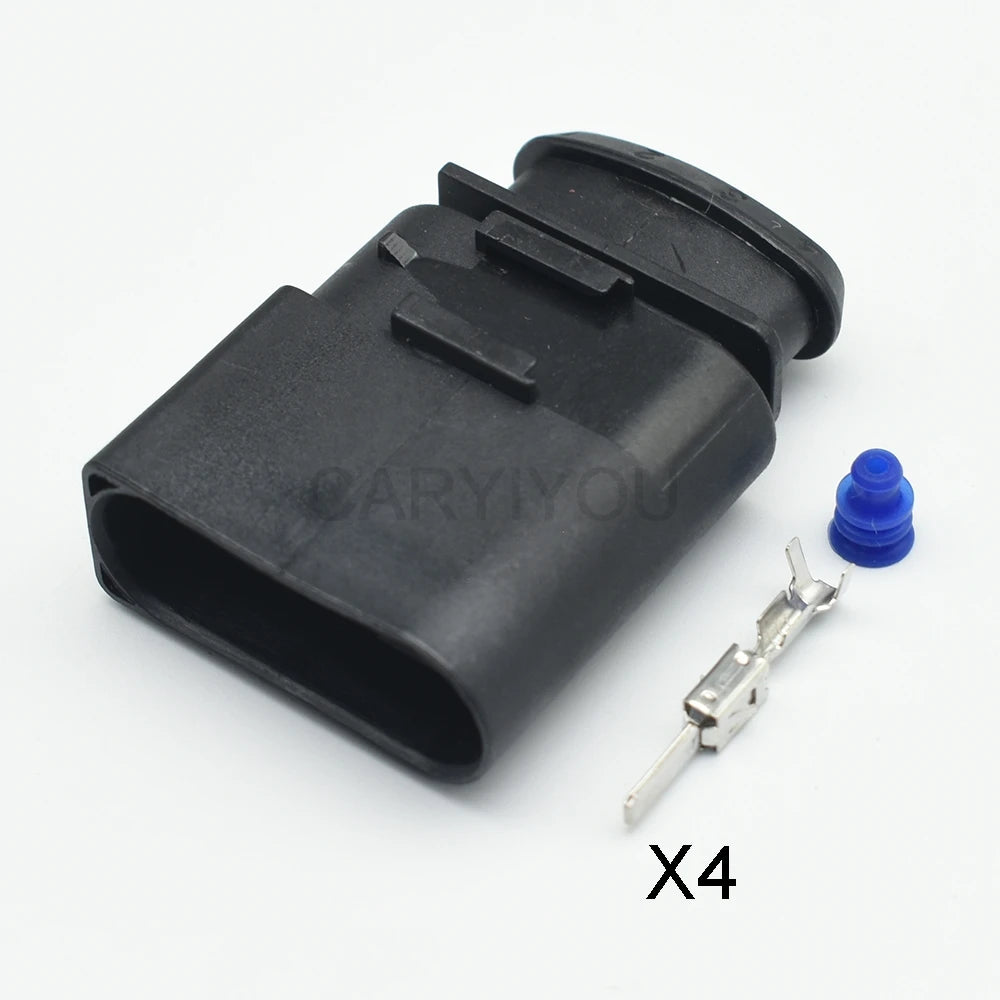 High quality 4 Pins male female ignition coil wire connector plug 4B0973724 638245-1 1J0973724 1J0973824 for reliable automotive use