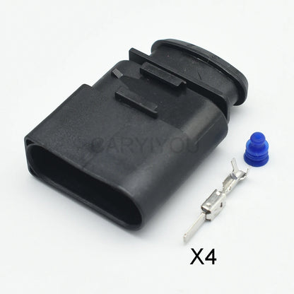 High quality 4 Pins male female ignition coil wire connector plug 4B0973724 638245-1 1J0973724 1J0973824 for reliable automotive use