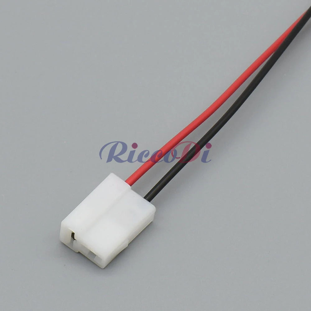 Close-up of high-quality 2 pin automotive connector plug with reliable terminal