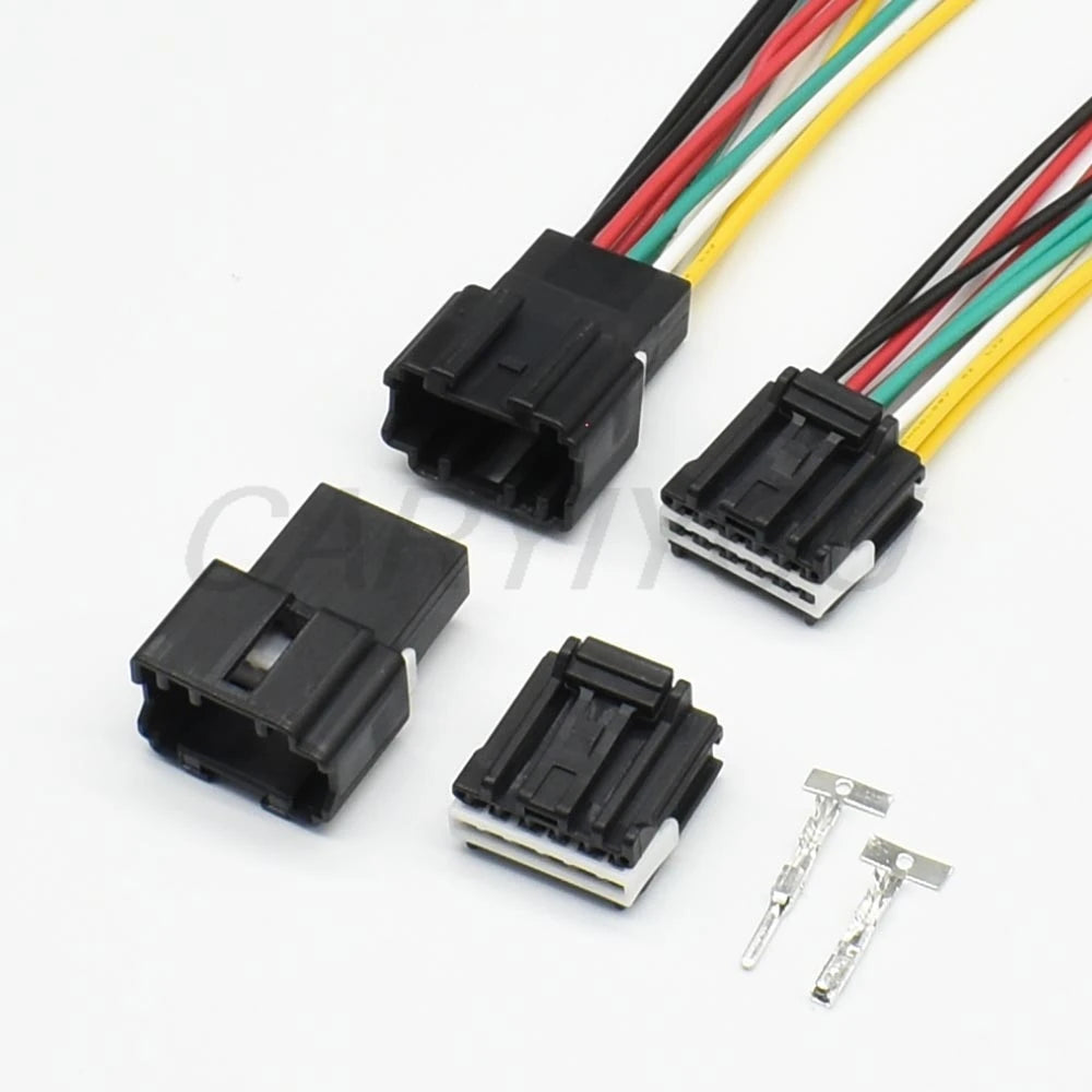 Close-up of high-quality 2 pin automotive connector plug with QR23102-1.8-11/21 terminal