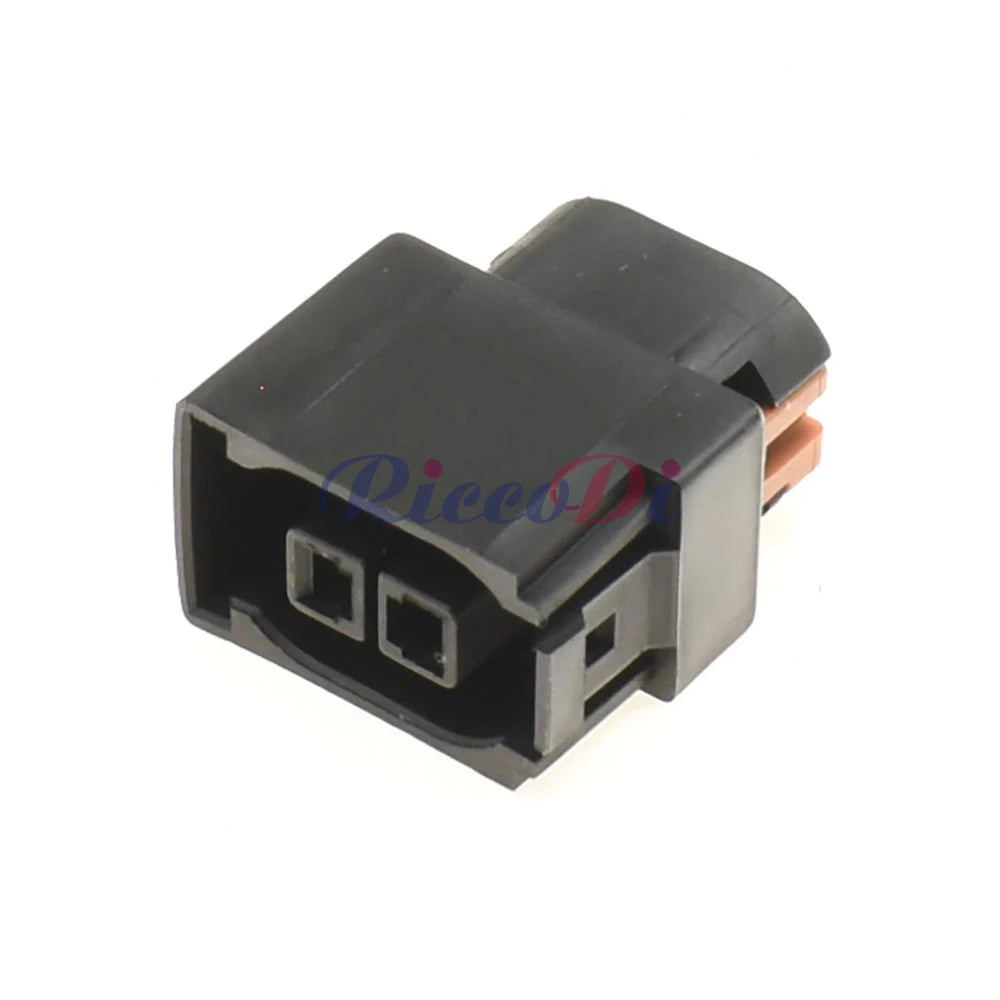 Close-up of high-quality 2 way female automotive connector for wire harness