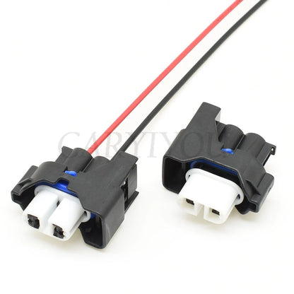 High-quality automotive fog light connector with 2 holes, pins, and waterproof seals