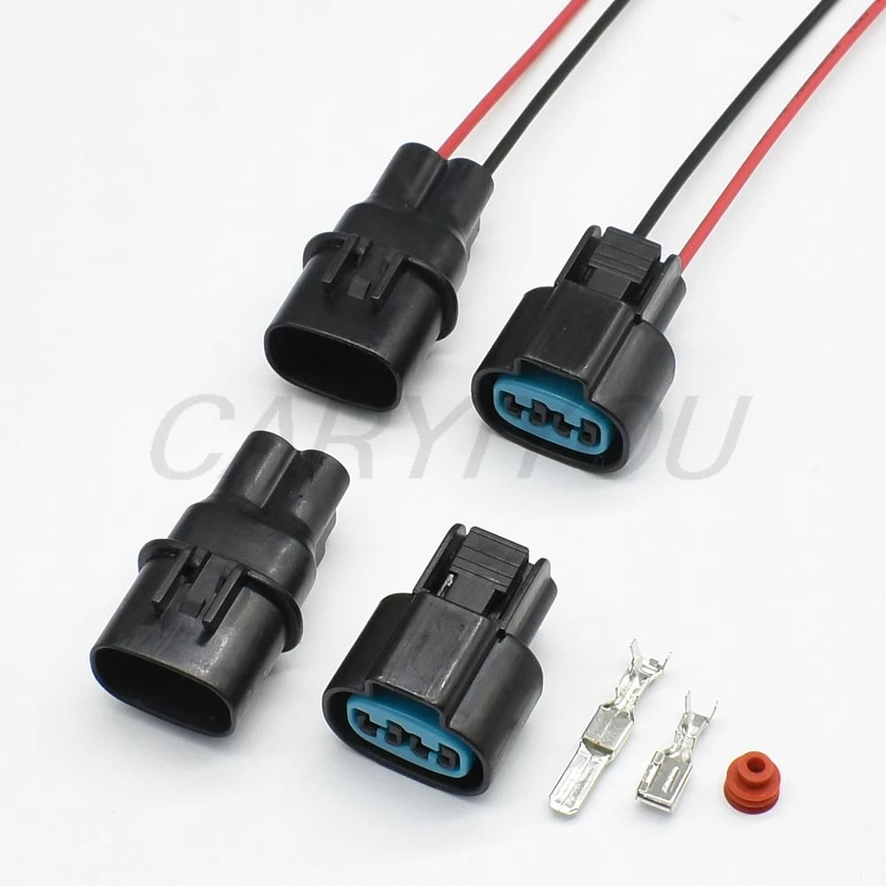 Close-up of high-quality 2 pin waterproof automotive connector for water tank fan wiring