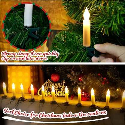 Holiday flameless candle light string for festive party and Christmas tree decoration