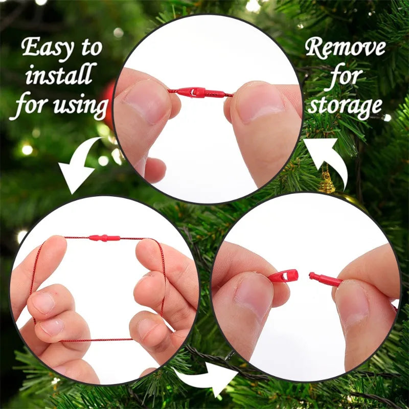 Hanger string for Christmas tree ball ornaments