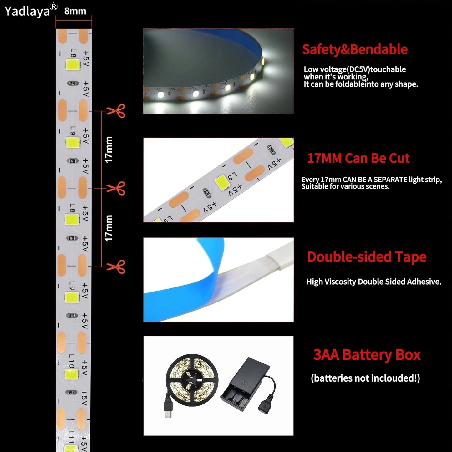Flexible LED strip for home decor and lighting