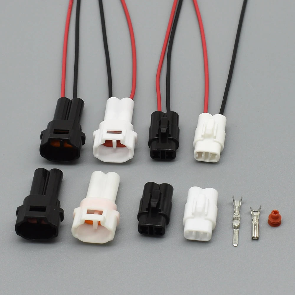 reliable 2 pin auto connector plug for Honda showing male and female housing for secure electrical connection