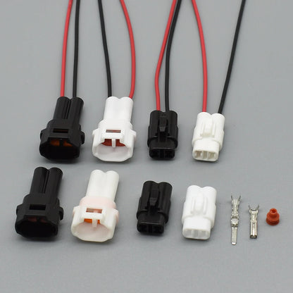 reliable 2 pin auto connector plug for Honda showing male and female housing for secure electrical connection