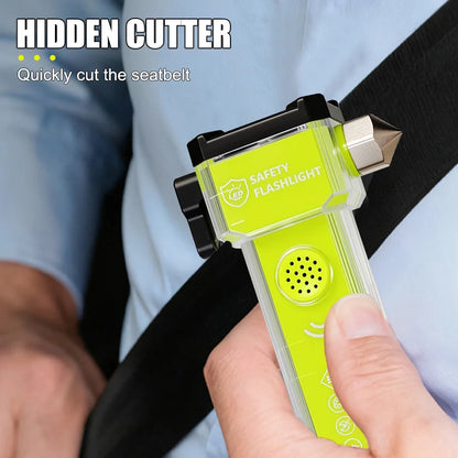 Household rechargeable flashlight with magnetic hammer feature