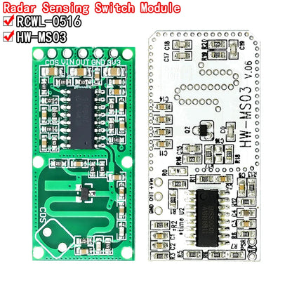 HW-MS03 RCWL-0516 microwave radar motion sensor module 2.4–5.8GHz for human body detection and Arduino DIY projects