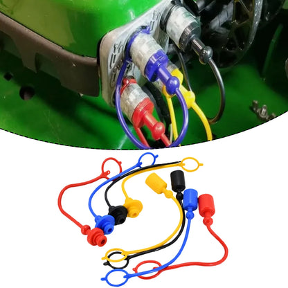 Hydraulic quick coupler dust caps, male and female PVC rubber plug covers, 1/4", 3/8", 1/2" sizes