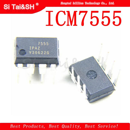 ICL7555/ICM7555 DIP8 timer IC integrated circuit chip for electronics projects, oscillators, and DIY timing applications
