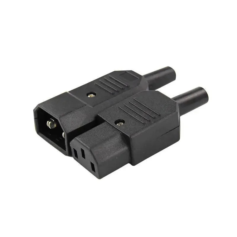 IEC Straight Cable Plug Connector C13 C14 10A 250V Black Rewirable Mal ...