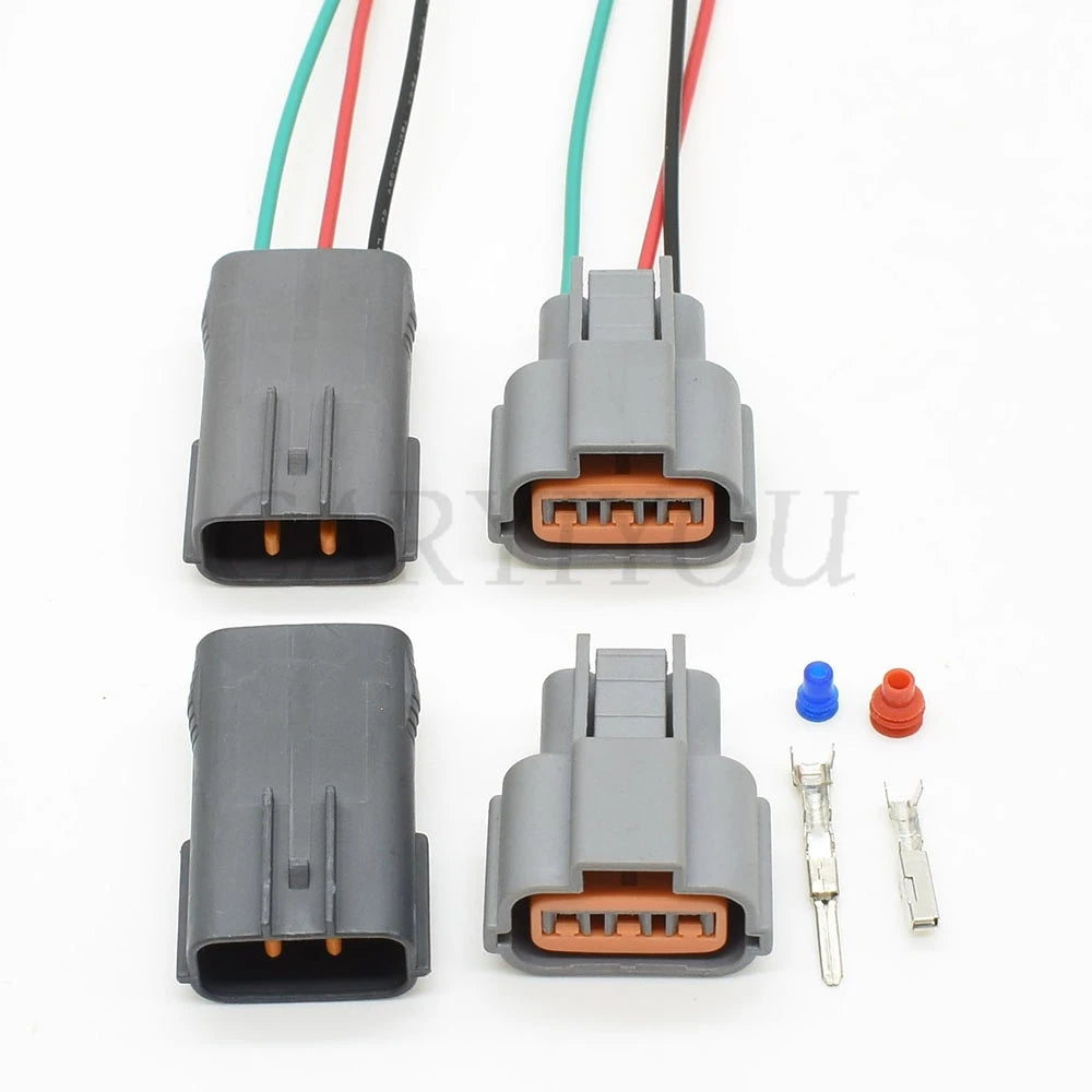 Detailed view of plastic housing and wiring for 3-Pin PU465-03127 PU475-03900 high-voltage ignition coil waterproof connector