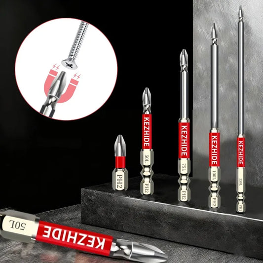 Impact resistant screwdriver drill bits set
