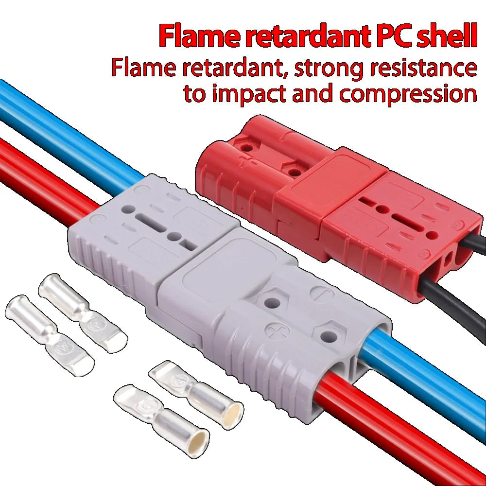 Industrial forklift power charging plug and battery connector