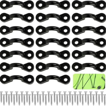 Fixed eye kit for inflatable boat deck rigging and marine sports accessories