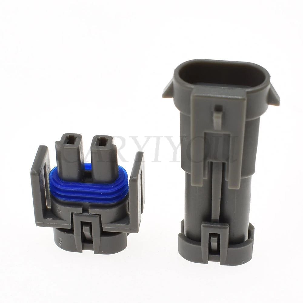 Installation of 2 pin automotive AC compressor wire harness connector DJ70217A-1.5-11/21 in vehicle electrical system