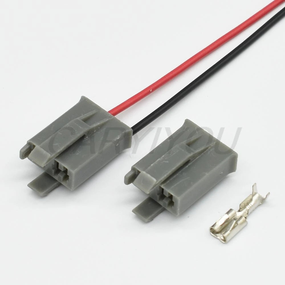 Installation of 2 way female automotive connector plug DJ7021A-4.8-21 in car electrical system for long-term durability