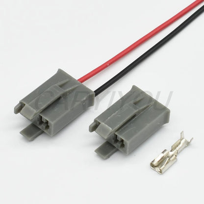 Installation of 2 way female automotive connector plug DJ7021A-4.8-21 in car electrical system for long-term durability