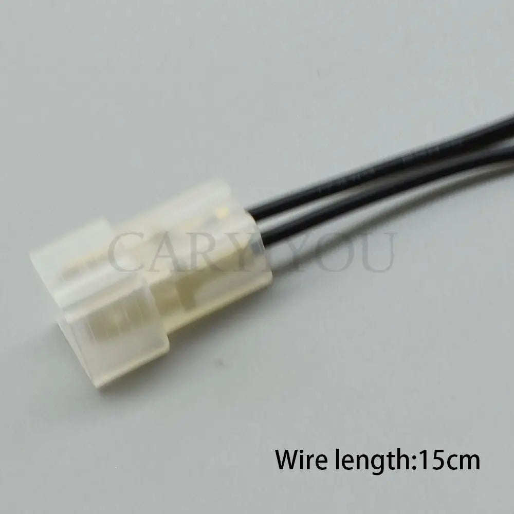 Installation of automotive 2 pin 6.3mm connector DJ7022-7.8-11/21 in car wire harness for reliable connections