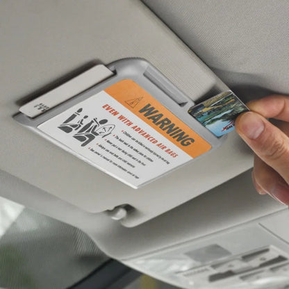Car interior sun visor storage organizer clip