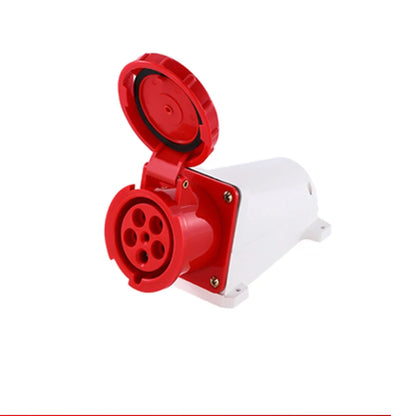 IP67 industrial waterproof socket, 3/4/5 pin, 125A, male and female plugs for wall mounted or concealed conductor, 380V 415V