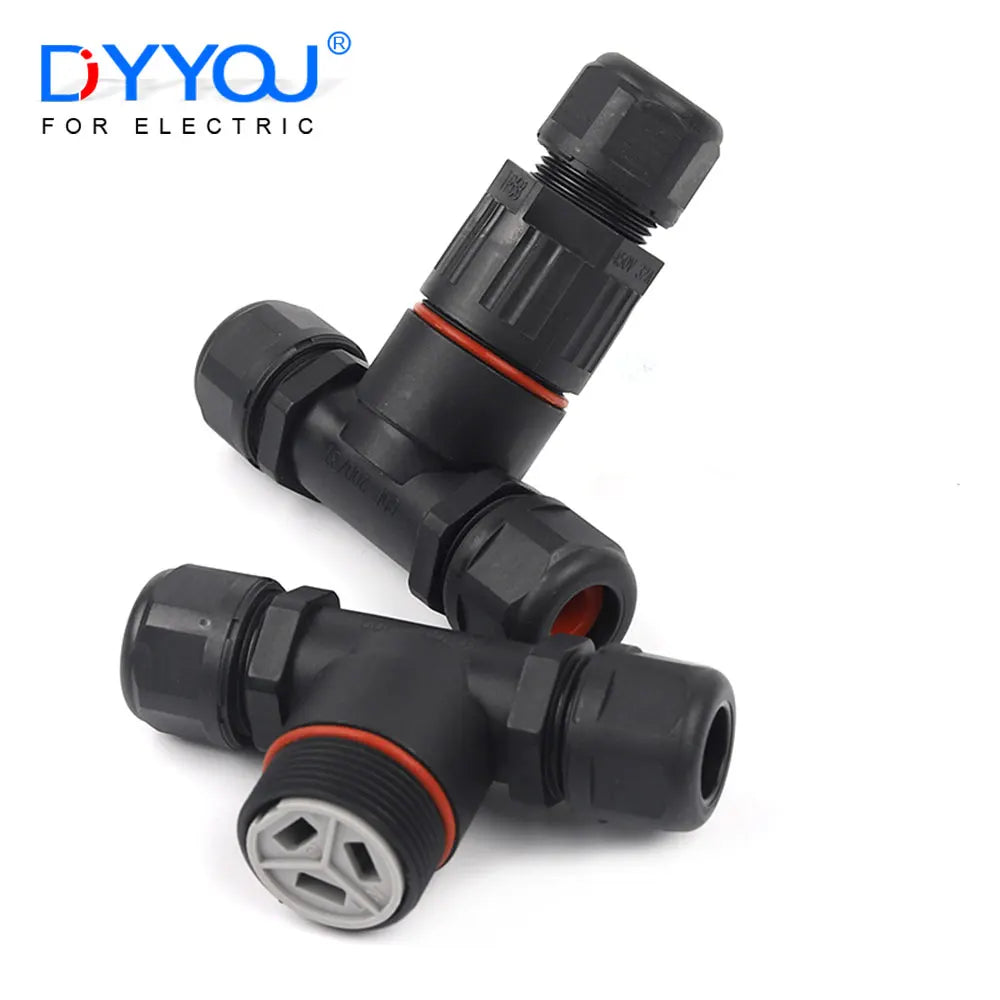 IP68 I/T shape waterproof connector, 2/3/5 pin wire connectors, quick screw connect, push-in terminals for electric junction box DIY