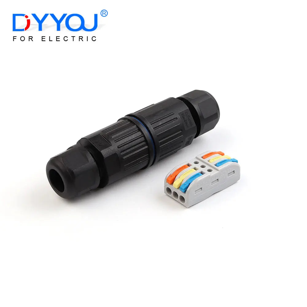 IP68 waterproof electrical cable connector for outdoor use