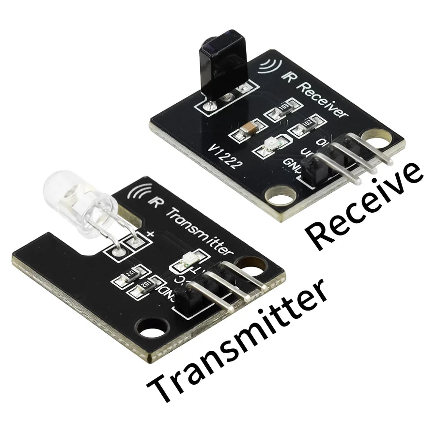 IR infrared transmitter and 38kHz receiver sensor module for Arduino, digital electronics projects, and DIY building blocks