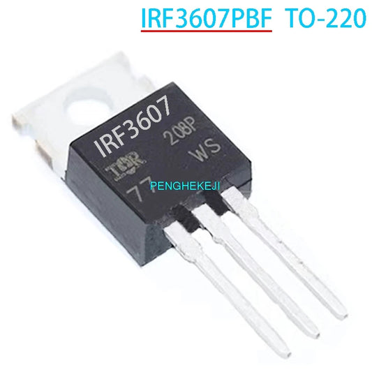 IRF3607PBF IRF3607 TO-220 N-Channel MOSFET FET for electronics DIY, power control, and motor driver applications