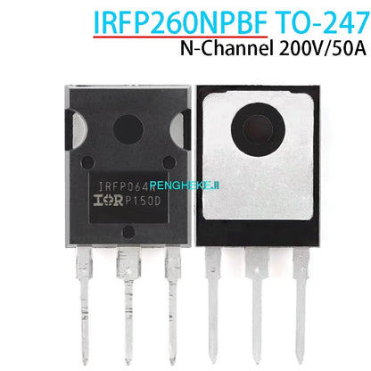 IRFP260N TO-247 N-Channel MOSFET power transistor, 200V 50A, suitable for power electronics, switching circuits, and DIY projects