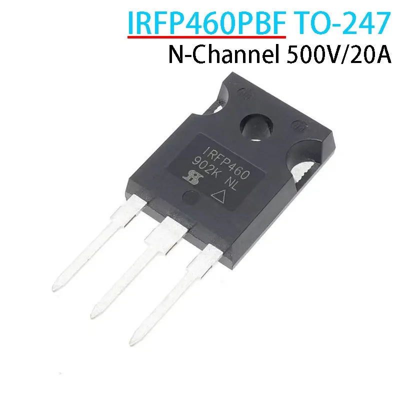 IRFP460PBF TO-247 500V 20A N-Channel power MOSFET, suitable for high-power electronics, switching circuits, and DIY projects