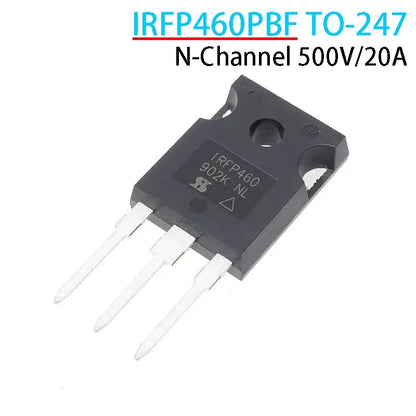 IRFP460PBF TO-247 500V 20A N-Channel power MOSFET, suitable for high-power electronics, switching circuits, and DIY projects