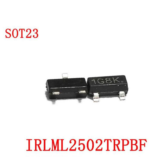 IRLML2502 SOT-23 N-channel MOSFET SMD IC chipset for low-voltage switching and electronics projects