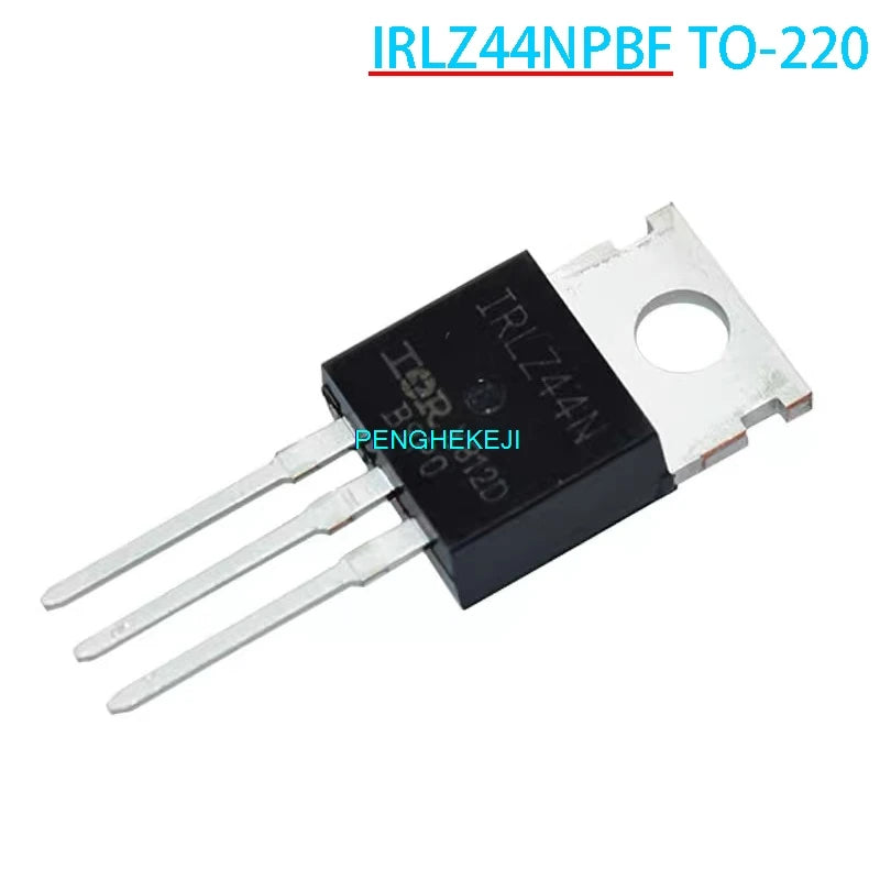 IRLZ44N TO-220 N-Channel MOSFET power transistor, 60V 50A, suitable for power electronics, switching circuits, and DIY projects