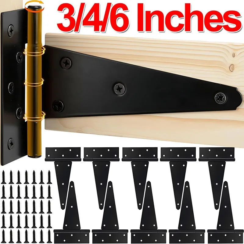 Iron cold rolled steel T shape hinge, iron triangle hinge, sturdy shed hinge for door, gate, home, store, and furniture hardware