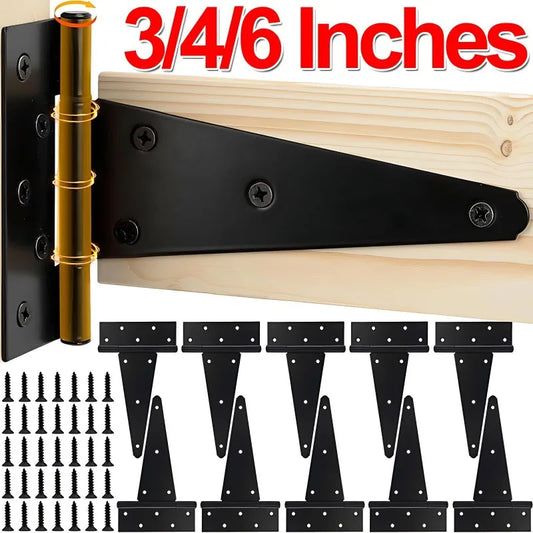 Iron cold rolled steel T shape hinge, iron triangle hinge, sturdy shed hinge for door, gate, home, store, and furniture hardware
