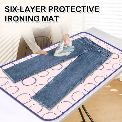 Soft ironing mat suitable for hanging or laying flat use