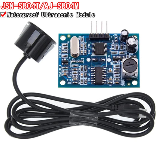 JSN-SR04T waterproof ultrasonic distance measuring sensor module, integrated transducer for Arduino, suitable for water-resistant DIY projects