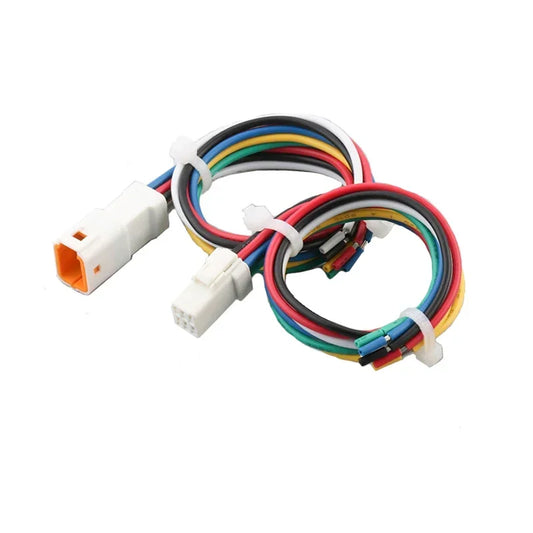 Close-up of JST02R/02T small current waterproof connector, LED male and female butt terminals with 15 wire plug 02T-JWPF-VSLE-S