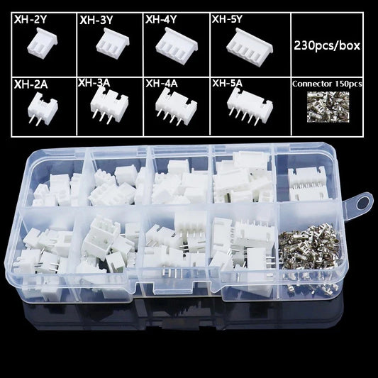 230PCS JST XH2.54 PH2.0 connector terminal kit